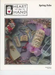 Heart in Hand Spring Fobs Needle Roll Scissor Counted Cross Stitch Pattern New