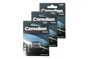 3x Camelion Lithium 3V CR2 Battery Single Card Lasting for Film Digital Camera