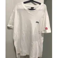 在飛比找蝦皮購物優惠-Stussy logo 短t 衣服 白色 XL號 Ringo