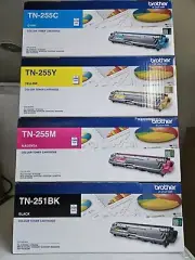 Genuine Brother TN251 & TN255 Toner Value Pack Cyan Magenta Yellow Black C M Y K