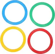 HAWILLOSCH Acrobatic Performance Props Juggling Hand Rings Circus Ring Props Set of 4