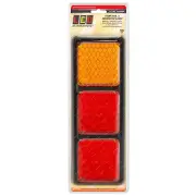 LED Autolamps Stop Tail Indicator Square Light 48 LED Lamp 12-24V Blister