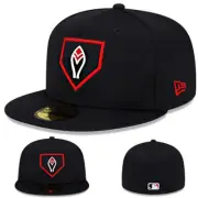 New Era Atranta Braves Navy Fitted Hat MLB 21 League Club Authentic Size 7 1/2