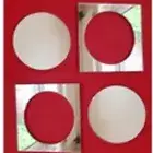 Circles out of Square Shaped Acrylic Mirrors - Various Sizes