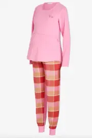 NEW PETER ALEXANDER PINK TOP BUFFALO CHECK FLANNLETTE PANT MATERNITY PJ SET XL