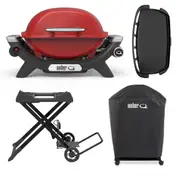 Weber Baby Q (Q1000N) Flame Red Deluxe Set