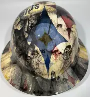 New Full Brim Hard Hat Custom Hydro Dipped PITTSBURG STEELERS