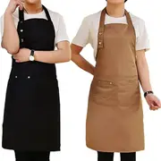 Canvas Apron Adjustable Washable Butcher Waiter Chef Waterproof Kitchen Cafe