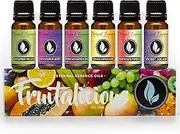 Fruitalicious - Gift Set of 6 Premium Fragrance Oils - Violet Sugar, Kiwi Watermelon, Orange Chiffon Cake, Cucumber Melon, Portuguese Pomelo and Dragonfruit Berry - Eternal Essence Oils
