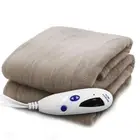Pure Warmth Microplush Electric Heated Warming Throw Blanket Taupe