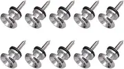 10Pcs Guitar Strap Locks with Mounting Screws Guitar Strap Locking Pegs Strap Fixing Pin for Electric Guitar Bass Acoustic Guitar