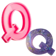 Urban Crafter - Large Alphabet Silicone Mould - Q -Height:15.2cm