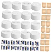 16-Set 3D Night LED Light Lamp Base with Square Acrylic Sheet, Large Size White