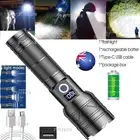 1500000LM LED Torch Zoom Light Super Bright Hunting Flashlight USB Rechargeable