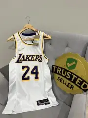 Nike Size Small Lakers Kobe Bryant White Swingman Icon Edition Nba Jersey