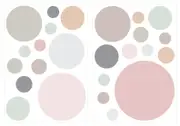 [Namly Design] Wallsticker - Dots / Pastel Light Colours / 02
