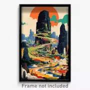 Spanish Movie Poster - Sharp Ridge (Spain Psychedelic Art Retro Film Print)