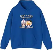 [X.Style] Just A Girl Who Loves Boba Tea and Ramen Bubble Tea Japanese ds018 Hoodie Royal 2XL