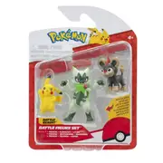 Pokemon Battle Figure Set Pikachu + Floragato + Litleo Action Figure