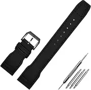 [AEHON] 22mm Real Leather Nylon Rivets Watchband，For IWC SPITFIRE Big Pilot's Watch IW5009 Cowhide Strap