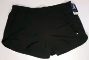 Champion Womens Shorts Plus Size Varsity Pockets Wicking Double Dry 3X Black