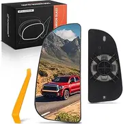 A-Premium Left Driver Side Lower Mirror Glass with Backing Plate with Backing Plate Compatible with Ram 1500/2500/3500, 1500 Classic & Dodge Ram 1500/2500/3500 - Towing Mirror Convex