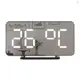 數字鬧鐘 LED 鏡子電子時鐘帶溫度顯示雙鬧鐘貪睡 12/24 小時開關 3 個可調節亮度桌面和掛鐘,適用於臥室客廳辦公