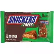 Snickers 6.6 oz TREES 6-Individually Wrapped Packs Limited Edition * BB 8/2025 *