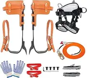 timiland Tree Climbing Spikes Set,Tree Climbing Gear Tree Spikes with 4-Level Adjustable Height Complete Safety Gear & Tools,for Climbing Picking Fruit and Outdoor Sports【Set of A】
