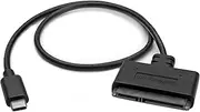 StarTech.com USB C to SATA Adapter, External Hard Drive Connector for 2.5'' SATA Drives, SATA SSD/HDD to USB C Cable