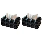 Bubble Tissue Holder Creative Cloud Paper Storage Box Home Decor (Black Box)
