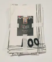 Cynthia Rowley Curious Dinner Napkins BOO Set Of 8