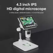 LCD Digital Microscope 1080P Coin Microscopio 8 LED Lights USB Magnifier