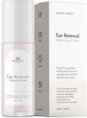 Eye Renewal Brightening Cream by Project E Beauty | Advanced Anti-Aging Under Eye Cream | Visibly Reduces Wrinkles, Puffiness & Dark Circles | Intensive Hydration | Illuminates & Firms | 50ml