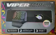New iLYNX VIPER 3 Piece Pro Gaming Set RGB Glow Keyboard Mouse High Performance