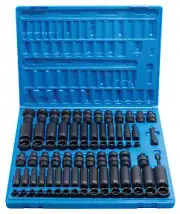 Grey Pneumatic 81pc Master 3/8" drive Impact socket Set SAE & Metric #1281