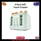 NEW AUSTOCK | 4 Slice Soft Touch Electric Stainless Steel Toaster Green | FAST *
