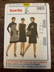 Burda 8304 UNCUT Sewing Pattern, Misses' Dress, Size 8-20