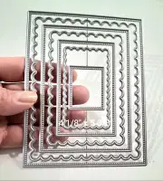 Rectangular Set of 7 Metal Cutting Dies Scrapbooking Card Making Dies