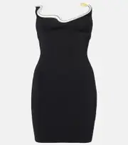 [Christopher Esber] Christopher Esber Mollusk pearl-embellished minidress AU 12 black