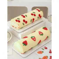 在飛比找ETMall東森購物網優惠-蛋糕卷圖紙烘焙模具專用紙櫻桃草莓檸檬彩繪蛋糕卷28*28烤盤