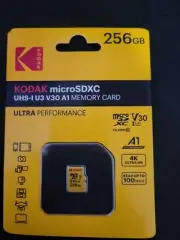 Micro SDXC256GB Card, 4K Ultra HD Camera Pro, A1 V30 4K UHD Drone Switch Phone
