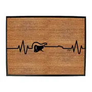 Electric Guitar Pulse - Funny Novelty Doormat Man Cave Floor mat