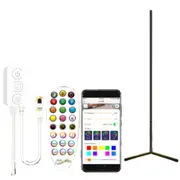 Ozoffer RGB Floor Corner Lamp Light Stand 156CM bluetooth+Remote Control LED Streaming