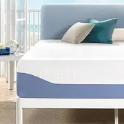 Mellow 14 Inch Cooling Gel-Infused Memory Foam Bed Mattress, Medium Firm Sleep and Breathable Fabric Cover, Queen, Mattress in A Box