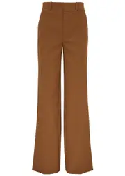 Frame Straight-leg Twill Trousers - Brown - 6 (UK10 / S) 6 (UK10 / S)