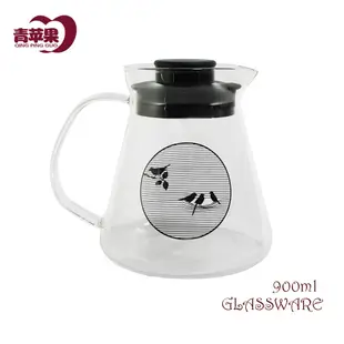 【DELI德力玻璃】茗香詩語花茶壺 900ml 玻璃花茶壺 耐熱茶壺 玻璃茶壺