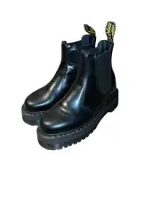 Doc Martens Boots Womens Size 6 Black Chelsea Platform 2976 Quad Leather NWT