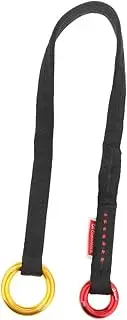 Eigell Tree Arborist Friction Saver Retrievable Anchor Durable Loop Rope Belt Sling Climbing Rope Heavy Duty Camp Cambium Saver for Hiking Exploring, Black 90cm