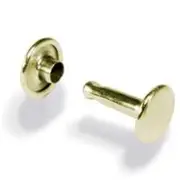 Double Cap Rivets Solid Brass Large 100 Pack 1383-11 by Stecksstore